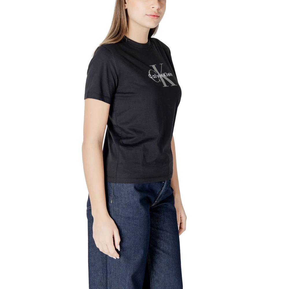 Calvin Klein Jeans Black Cotton T-Shirt by Calvin Klein Jeans
