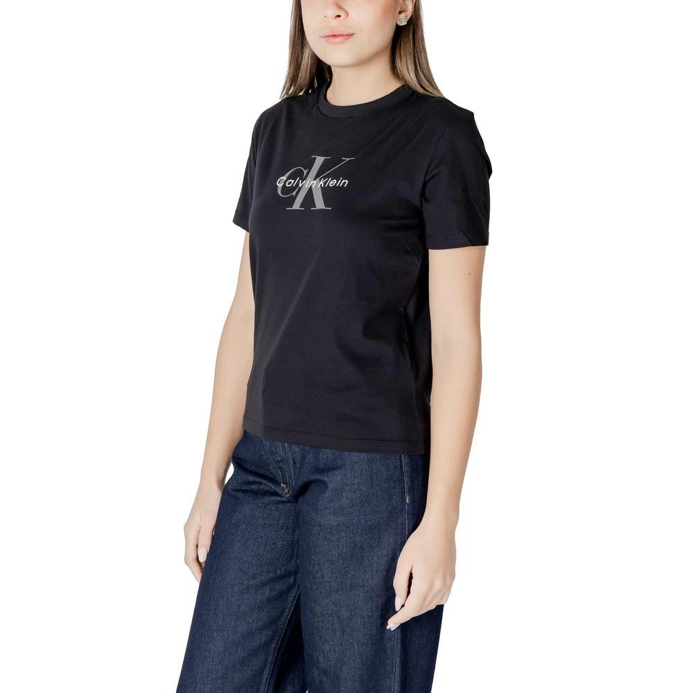 Calvin Klein Jeans Black Cotton T-Shirt by Calvin Klein Jeans