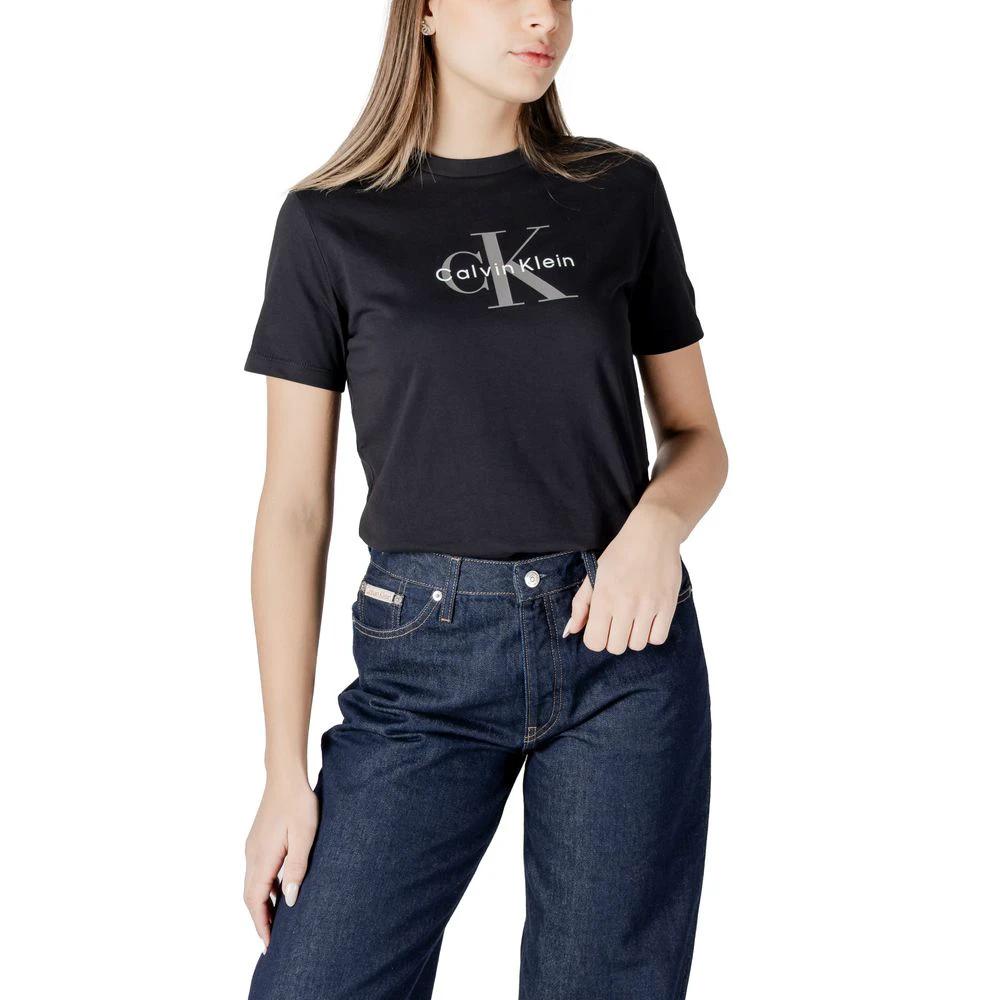 Calvin Klein Jeans Black Cotton T-Shirt by Calvin Klein Jeans