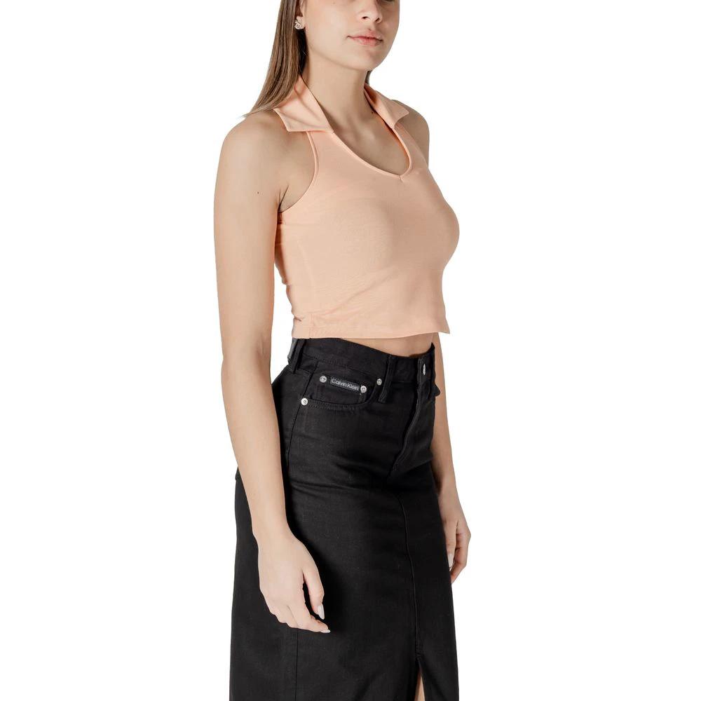 Calvin Klein Jeans Orange Cotton Top by Calvin Klein Jeans