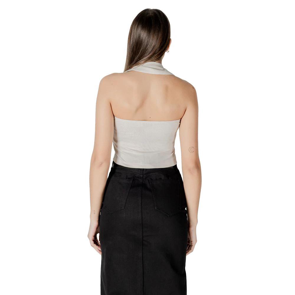 Calvin Klein Jeans Beige Cotton Top by Calvin Klein Jeans