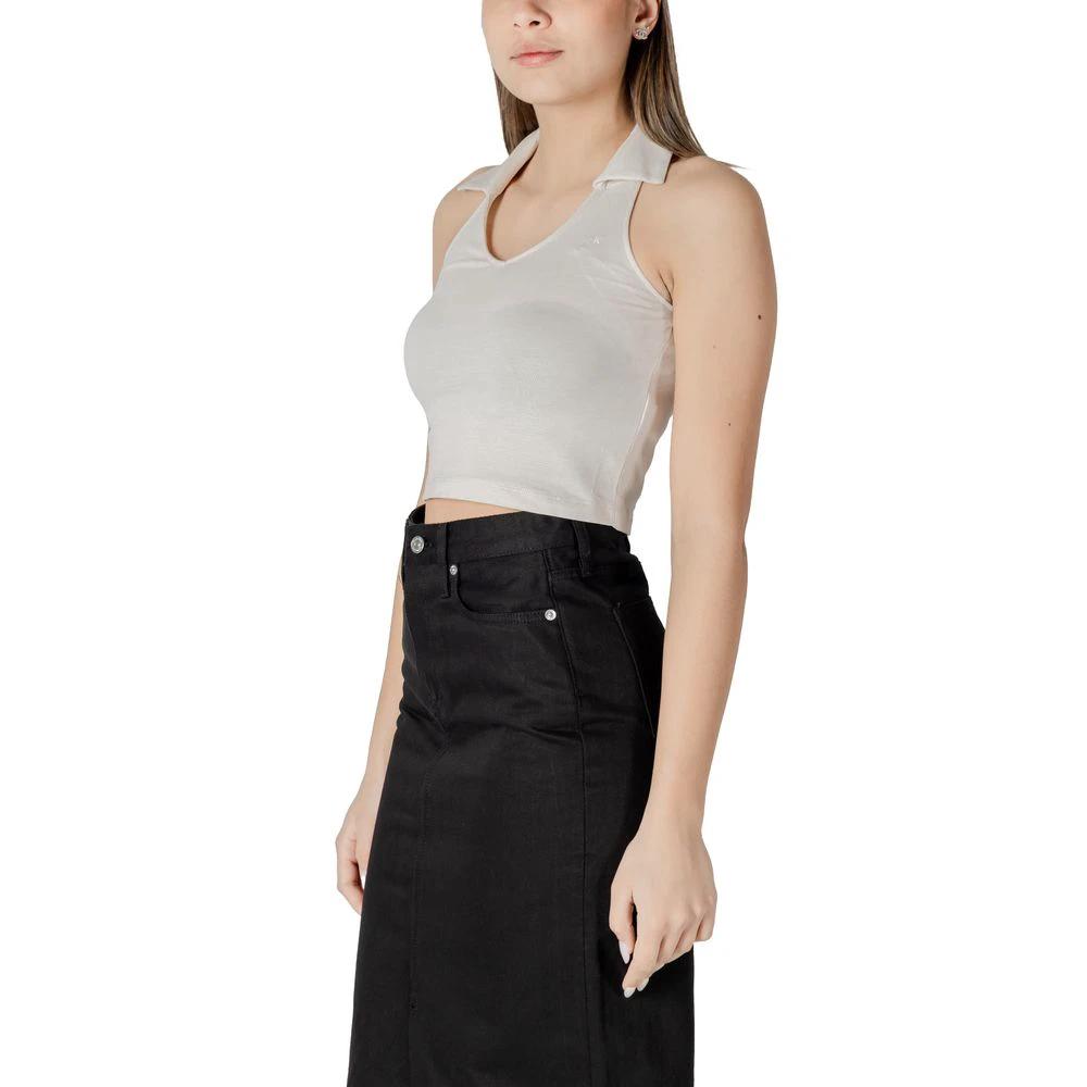 Calvin Klein Jeans Beige Cotton Top by Calvin Klein Jeans