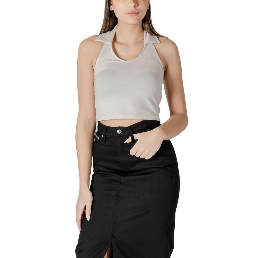 Calvin Klein Jeans Beige Cotton Top by Calvin Klein Jeans