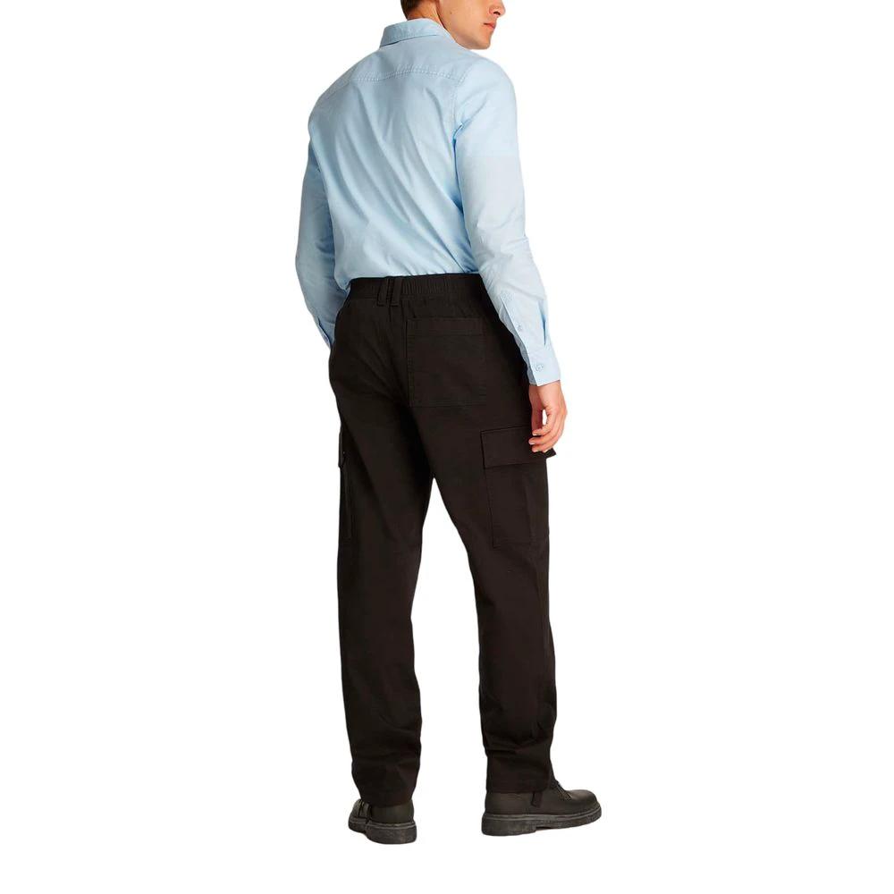Calvin Klein Jeans Black Cotton Cargo Pants by Calvin Klein Jeans