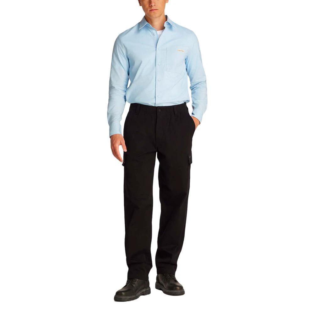Calvin Klein Jeans Black Cotton Cargo Pants by Calvin Klein Jeans