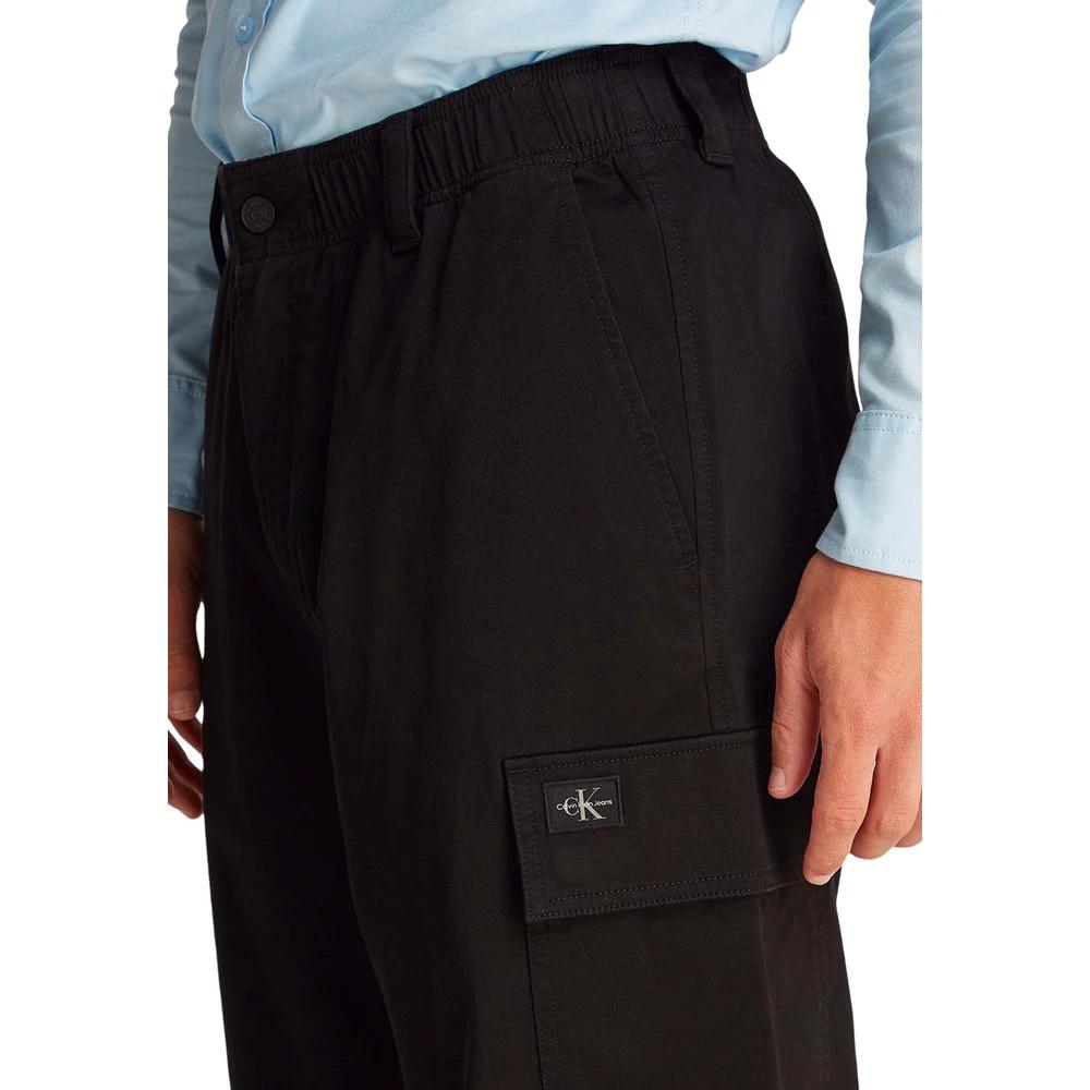 Calvin Klein Jeans Black Cotton Cargo Pants by Calvin Klein Jeans
