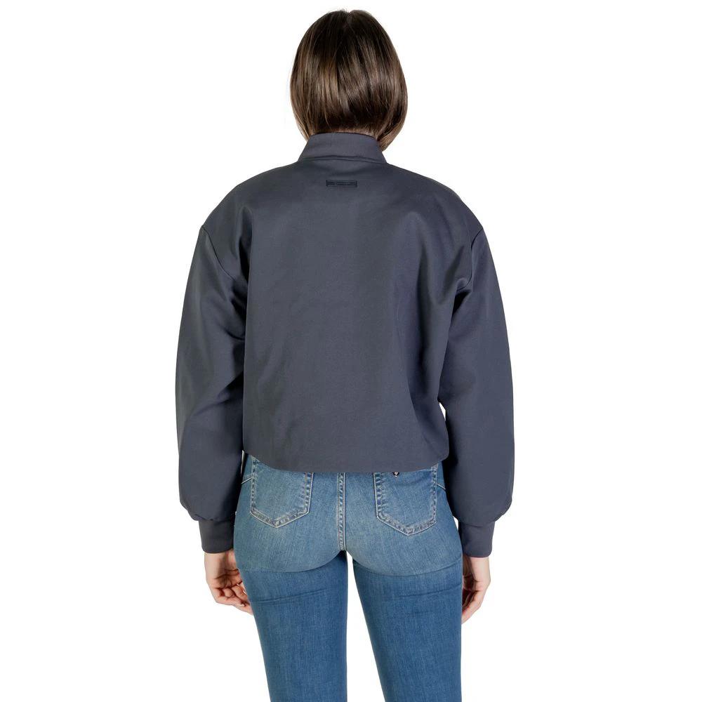 Calvin Klein Jeans Gray Recycled Polyester Bomber by Calvin Klein Jeans