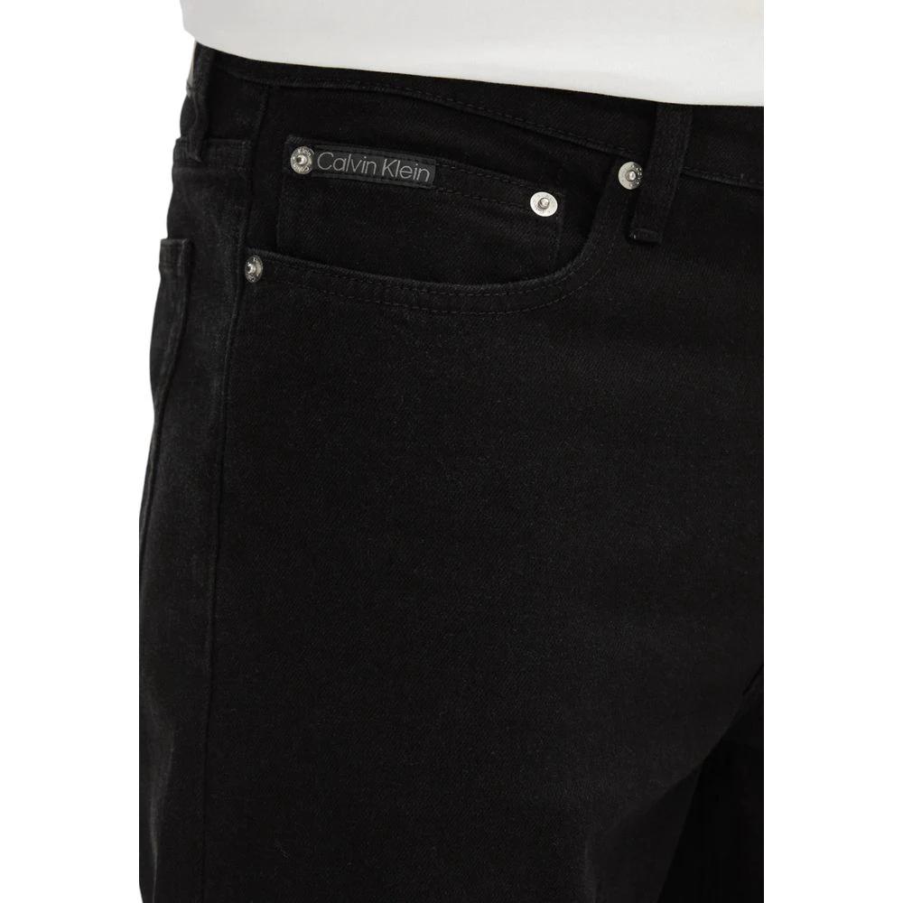 Calvin Klein Jeans Black Cotton Bermuda Shorts by Calvin Klein Jeans