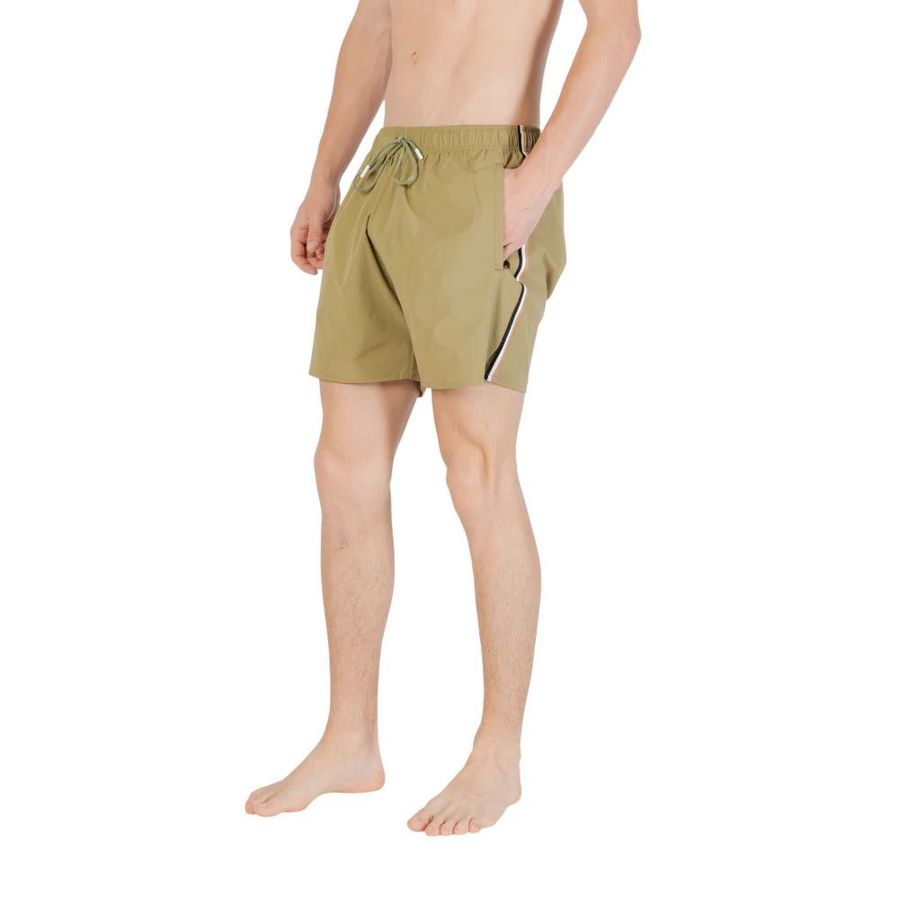 Hugo Boss Green Polyester Swim Shorts by Hugo Boss