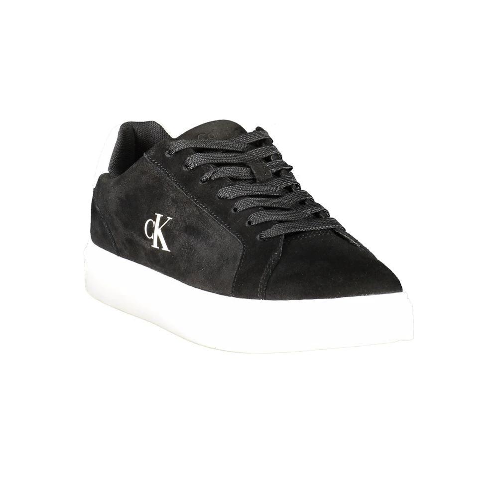 Baskets Calvin Klein en cuir noir pour homme