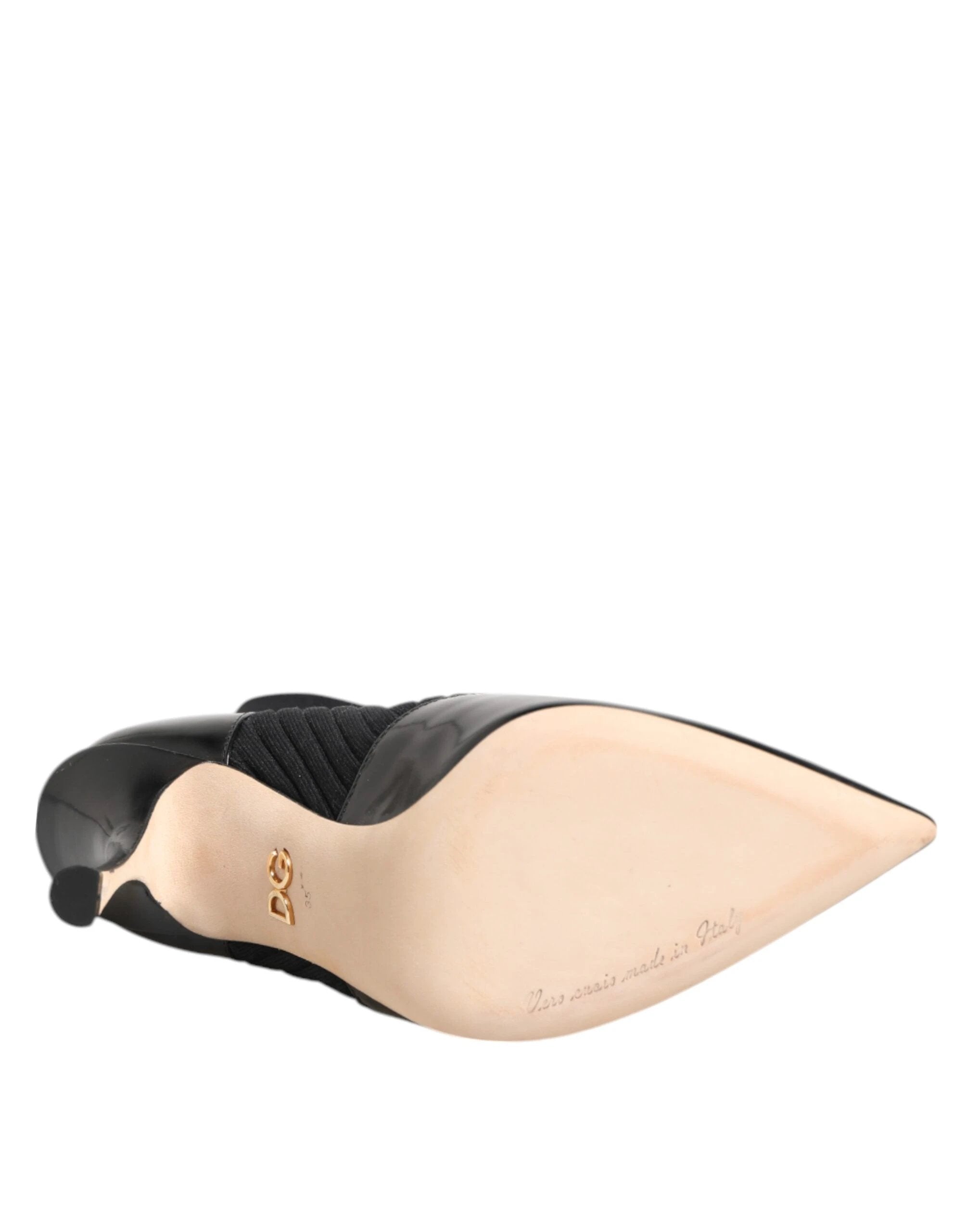 Dolce & Gabbana Black Stretch Stilettos Booties Socks Shoes by Dolce & Gabbana