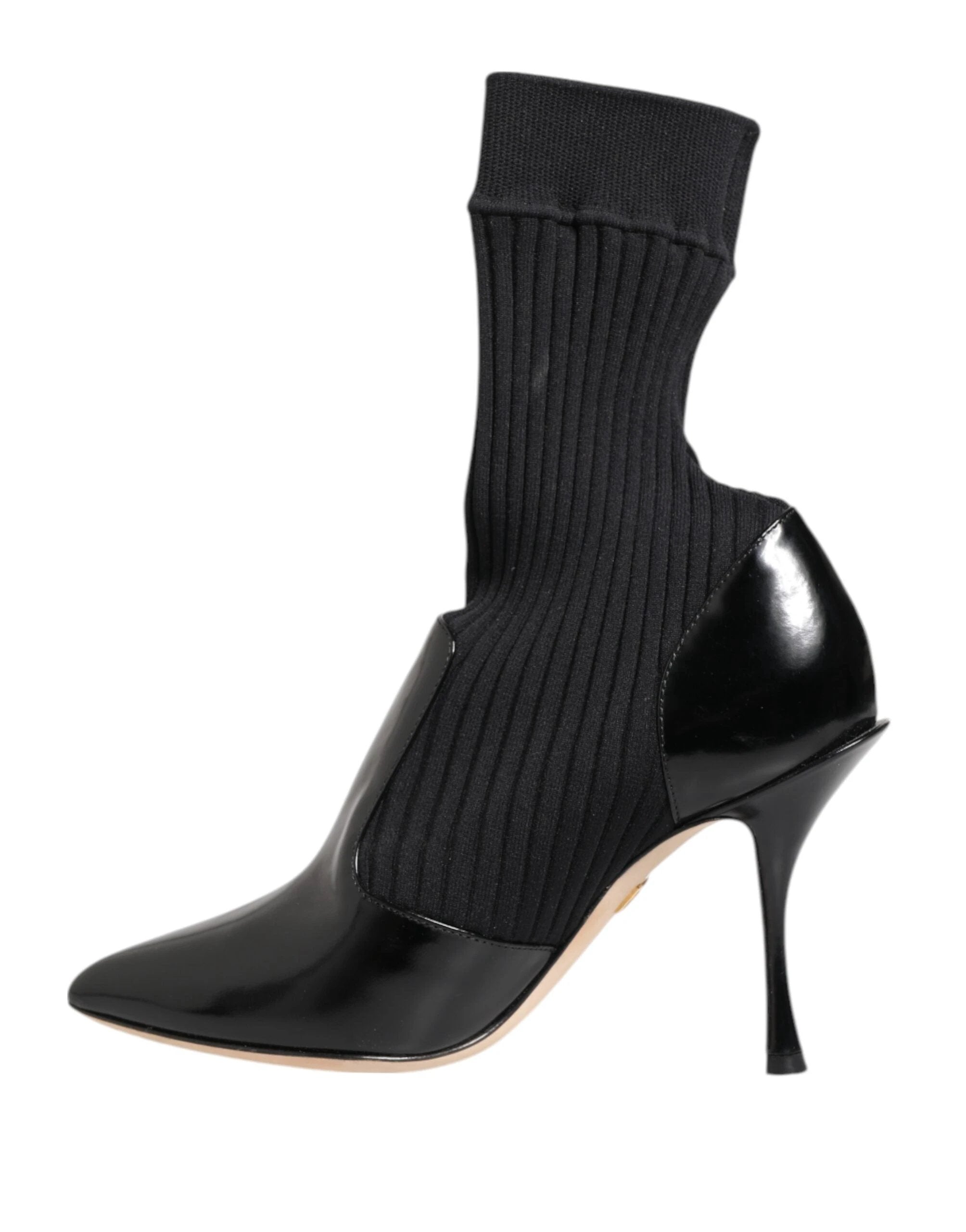 Dolce & Gabbana Black Stretch Stilettos Booties Socks Shoes by Dolce & Gabbana