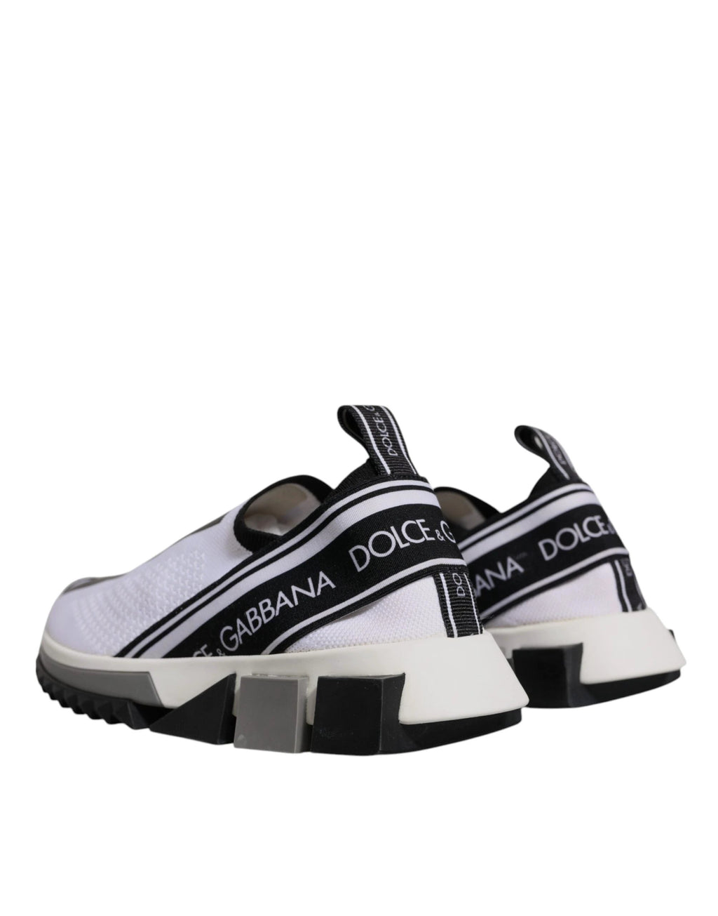 Dolce & Gabbana Black White Slip On Sorrento Sneakers Shoes by Dolce & Gabbana