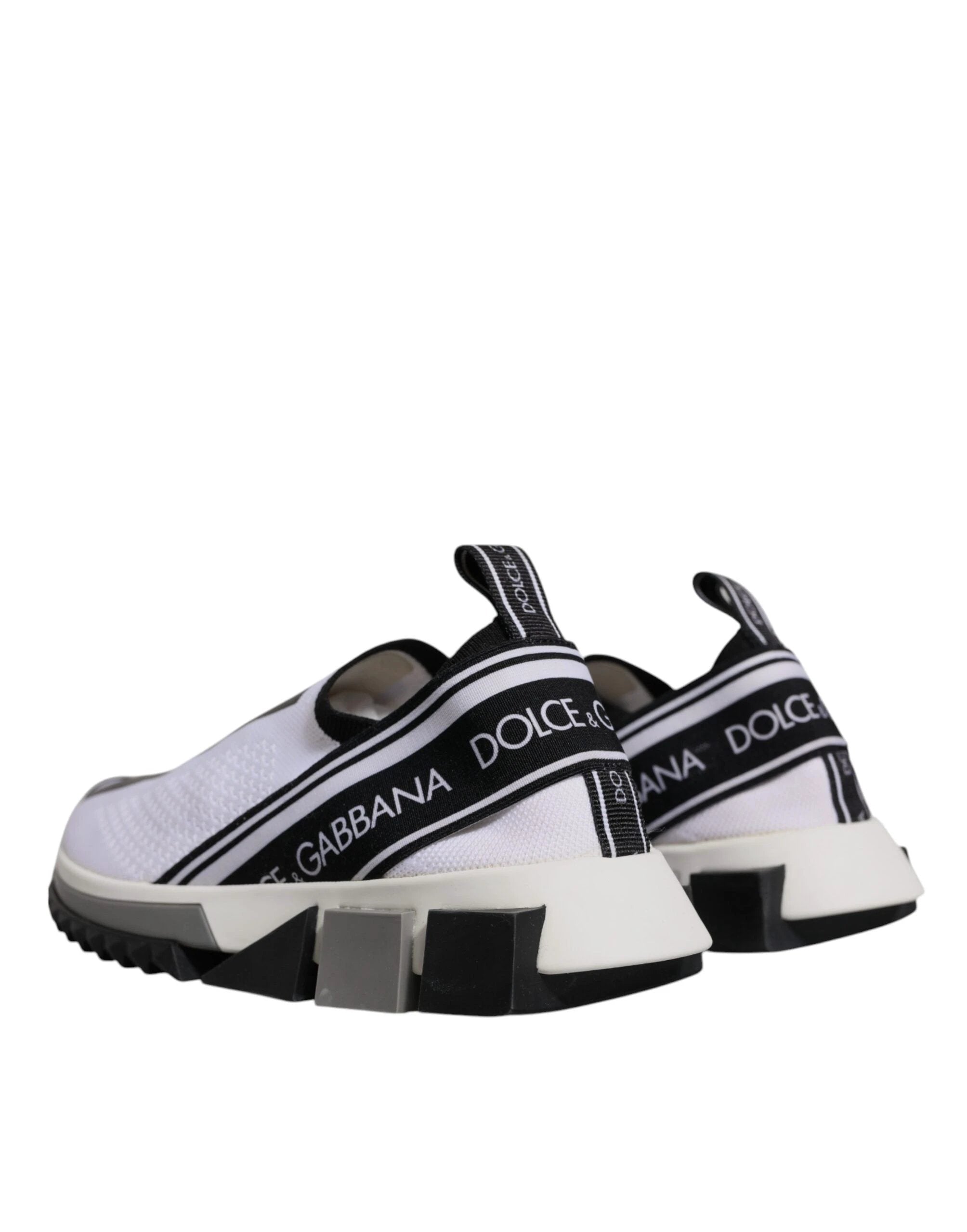Dolce & Gabbana Black White Slip On Sorrento Sneakers Shoes by Dolce & Gabbana