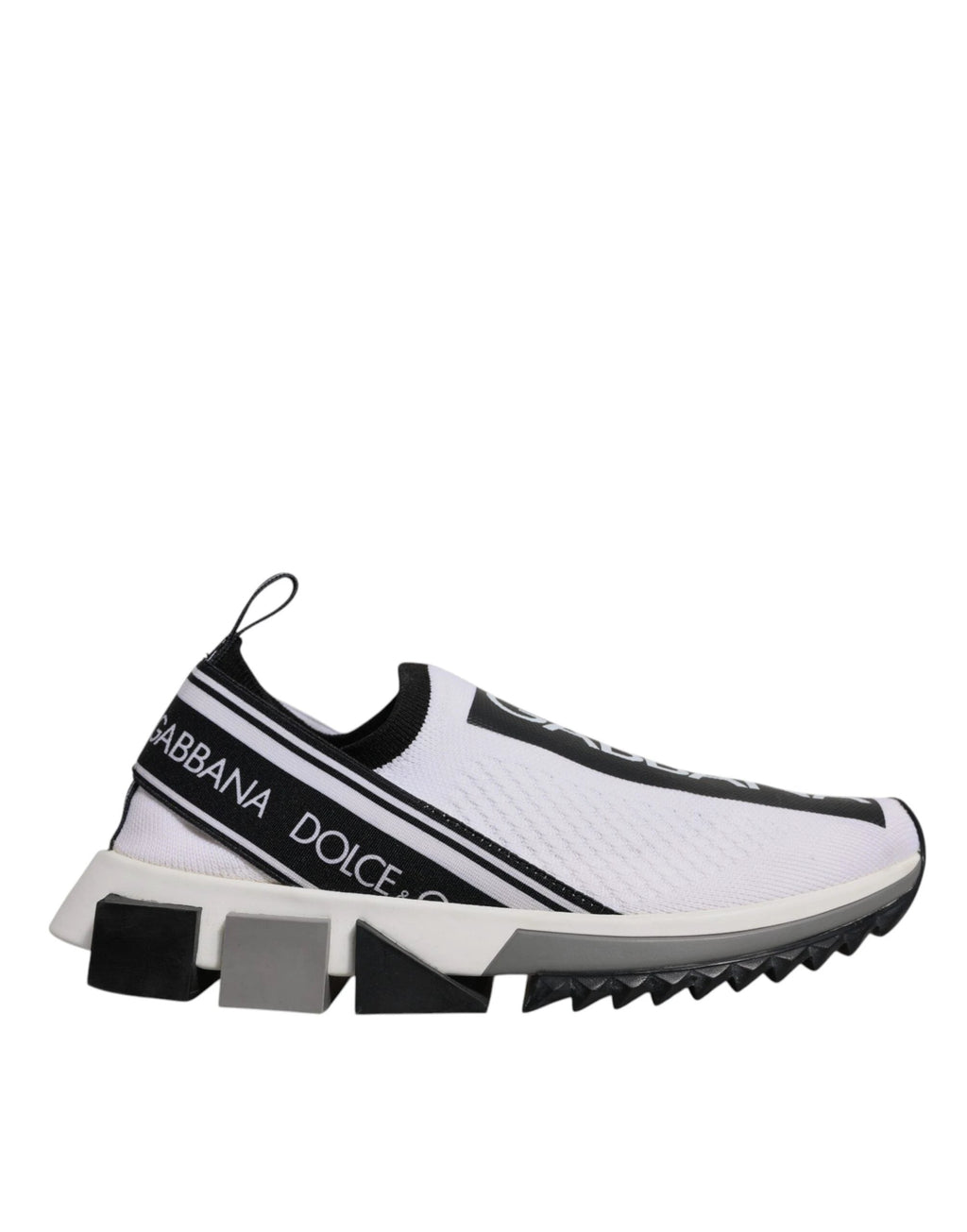 Dolce & Gabbana Black White Slip On Sorrento Sneakers Shoes by Dolce & Gabbana
