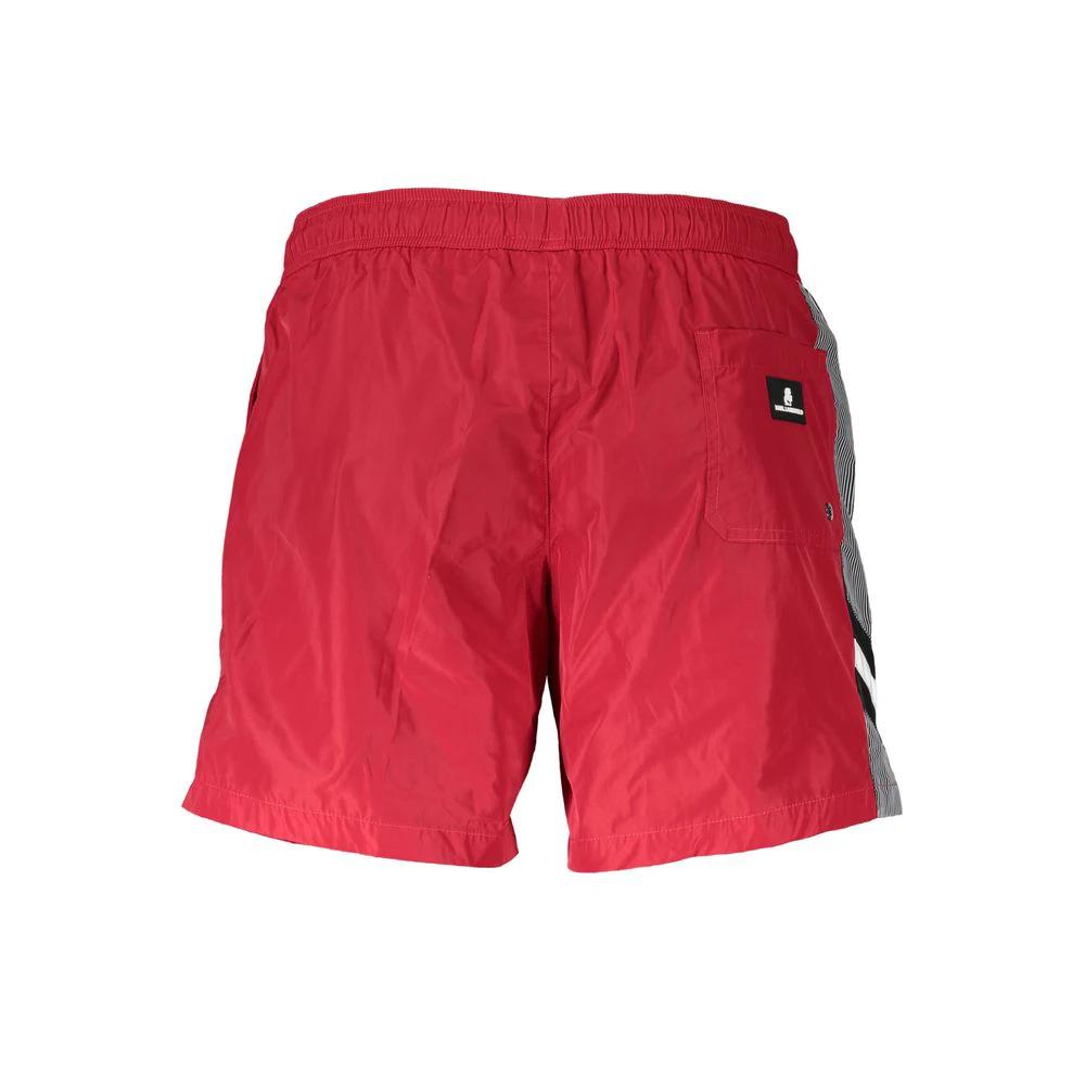 Karl Lagerfeld Rosso Polyester Men's Beachwear Boxer by Karl Lagerfeld