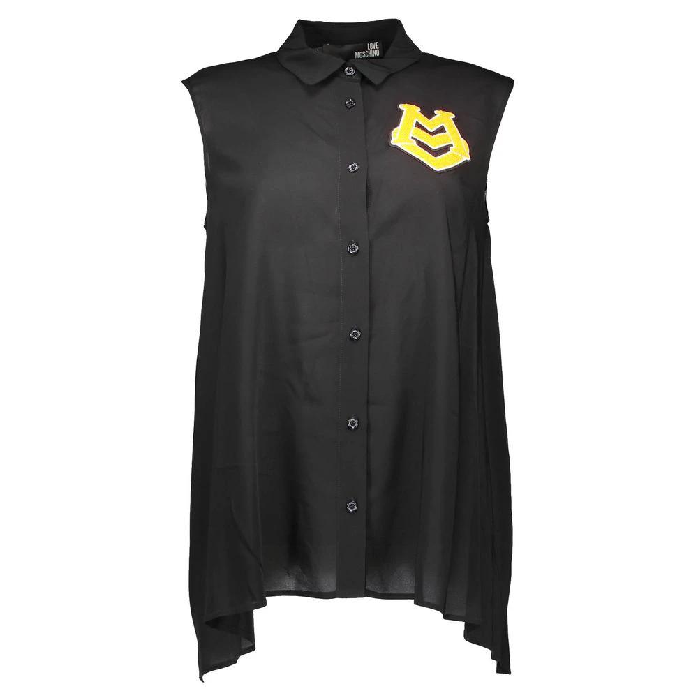 Love Moschino Black Viscose Women's Shirt by Love Moschino