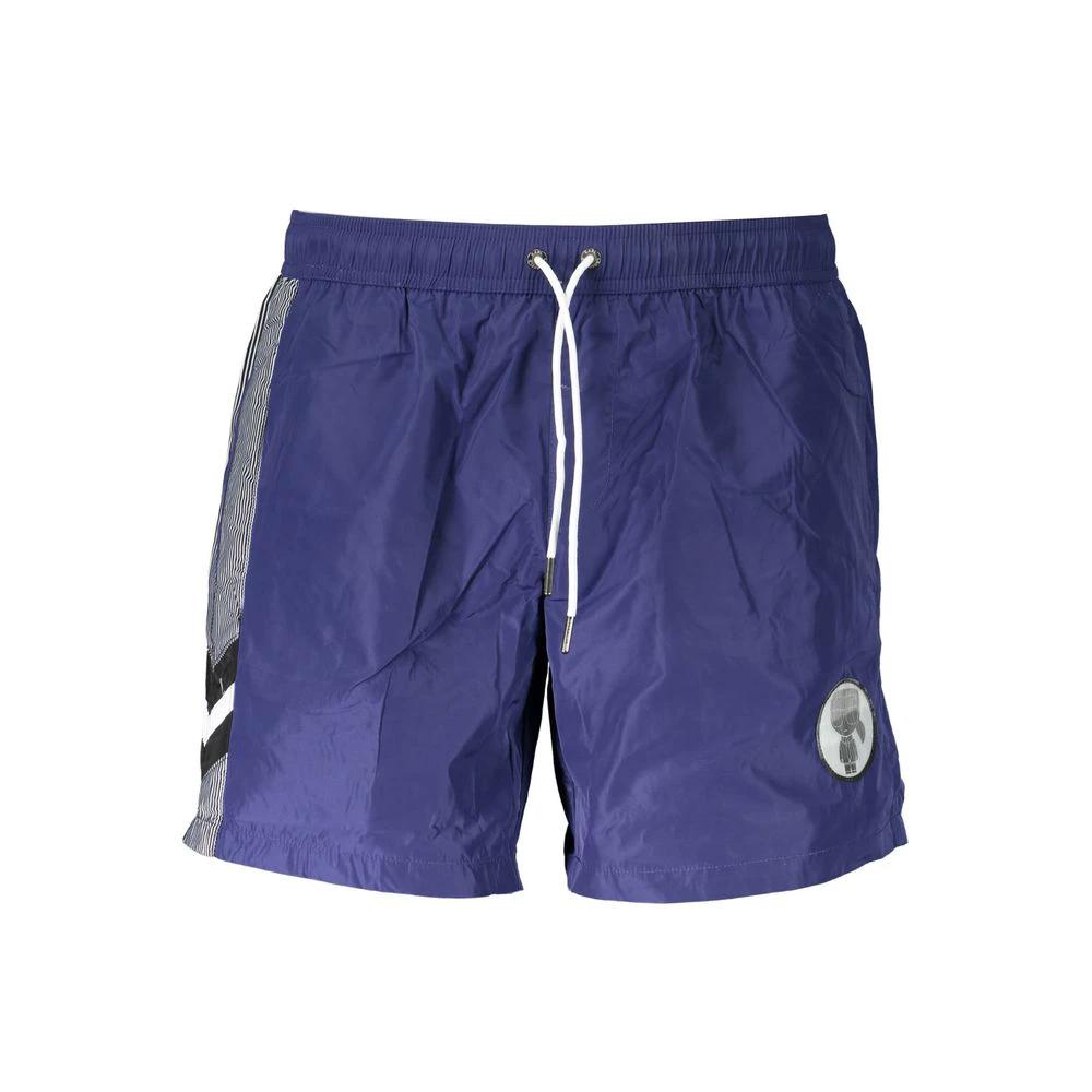 Boxer de bain homme Karl Lagerfeld bleu en polyester