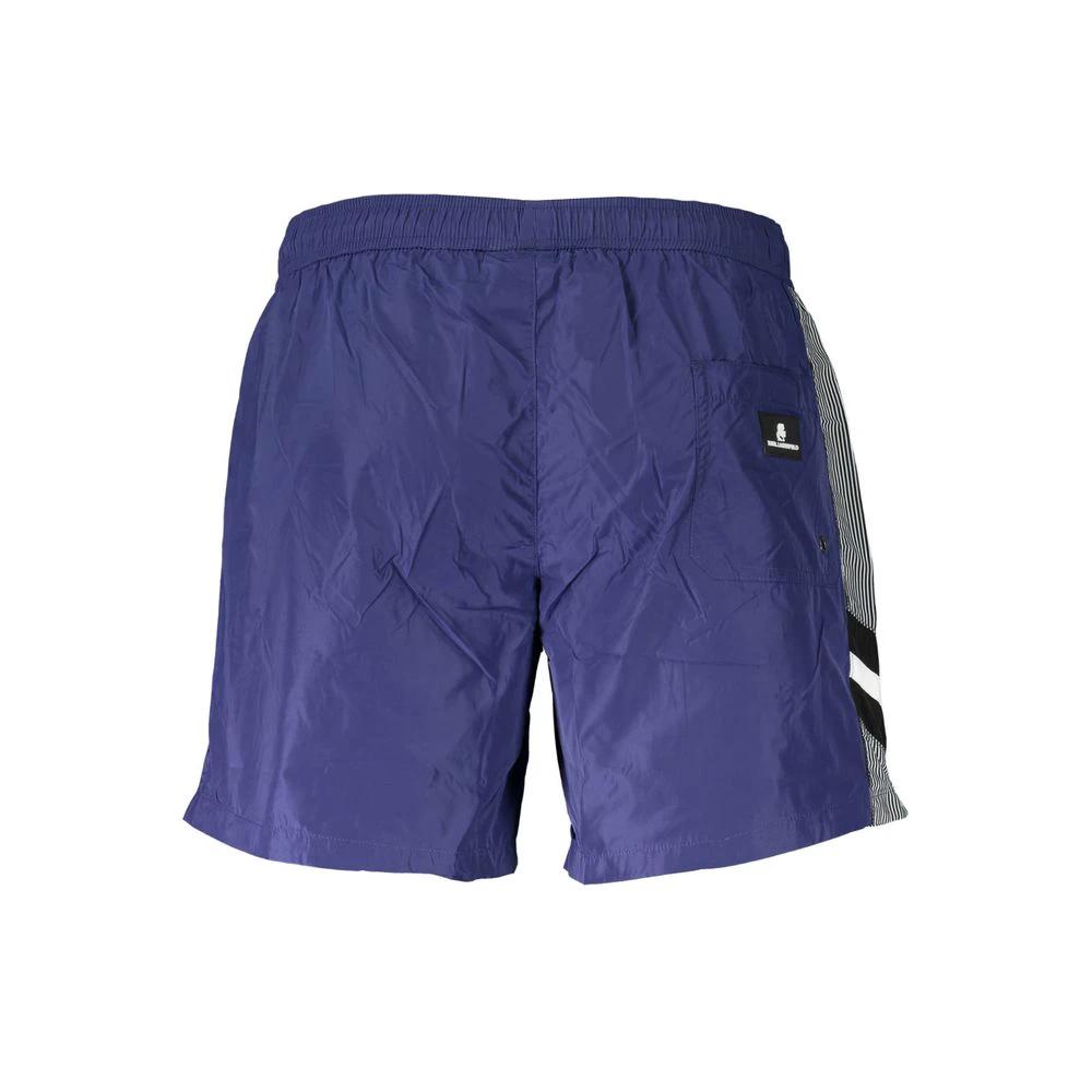 Boxer de bain homme Karl Lagerfeld bleu en polyester