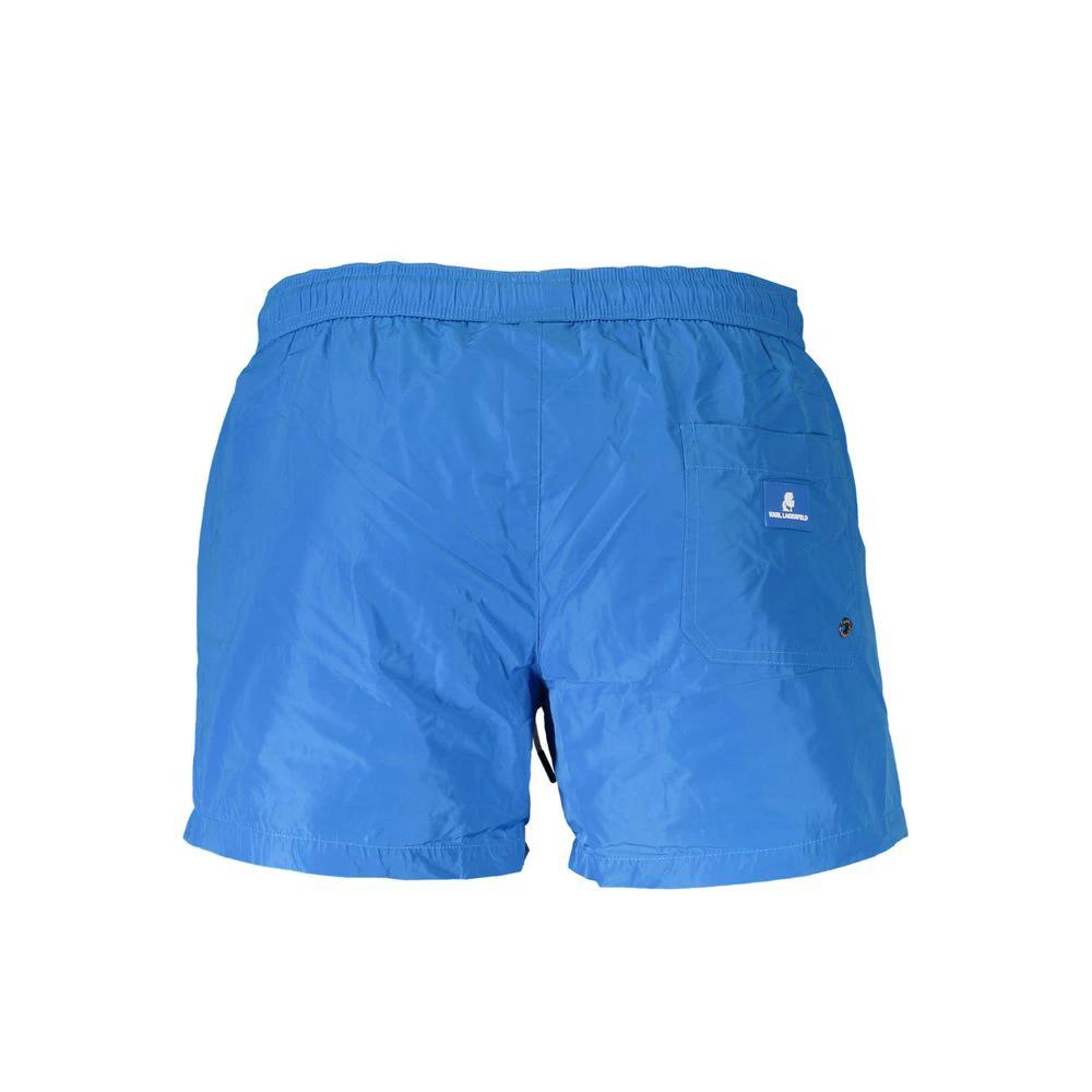 Karl Lagerfeld Azzurro Polyester Men's Swim Boxer Karl Lagerfeld