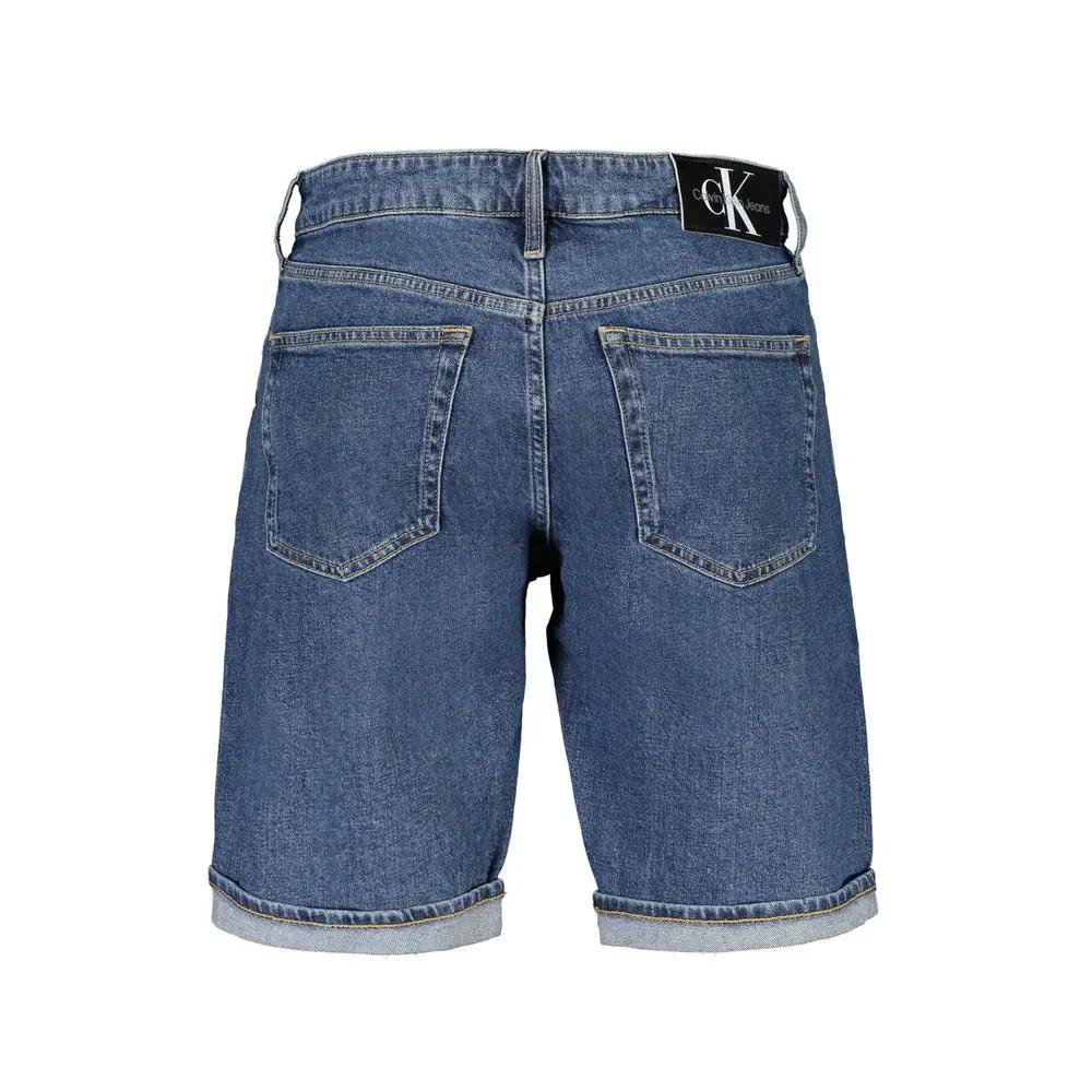Short en coton bleu Calvin Klein pour homme