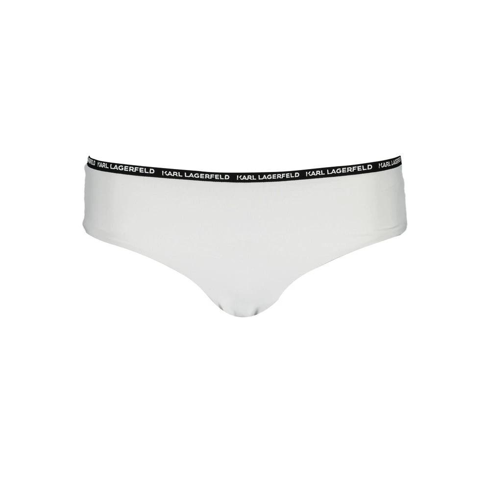 Slip de bain femme Karl Lagerfeld en polyamide blanc