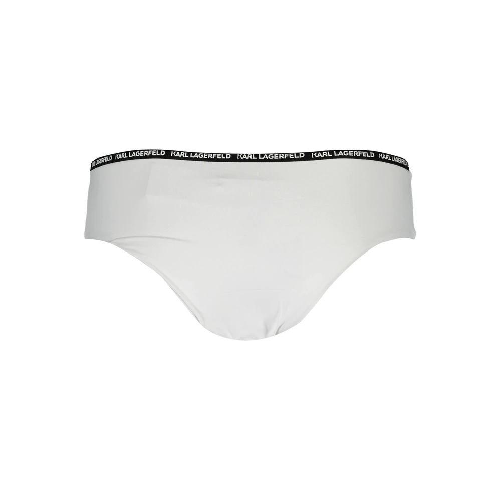 Slip de bain femme Karl Lagerfeld en polyamide blanc