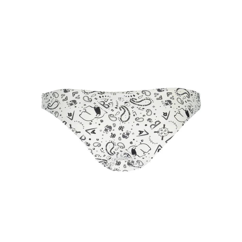 Maillot de bain femme blanc en polyamide Karl Lagerfeld