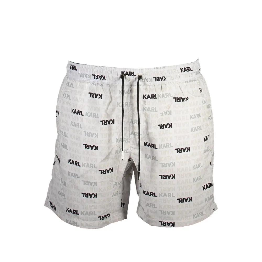 Maillot de bain homme Karl Lagerfeld blanc en polyester