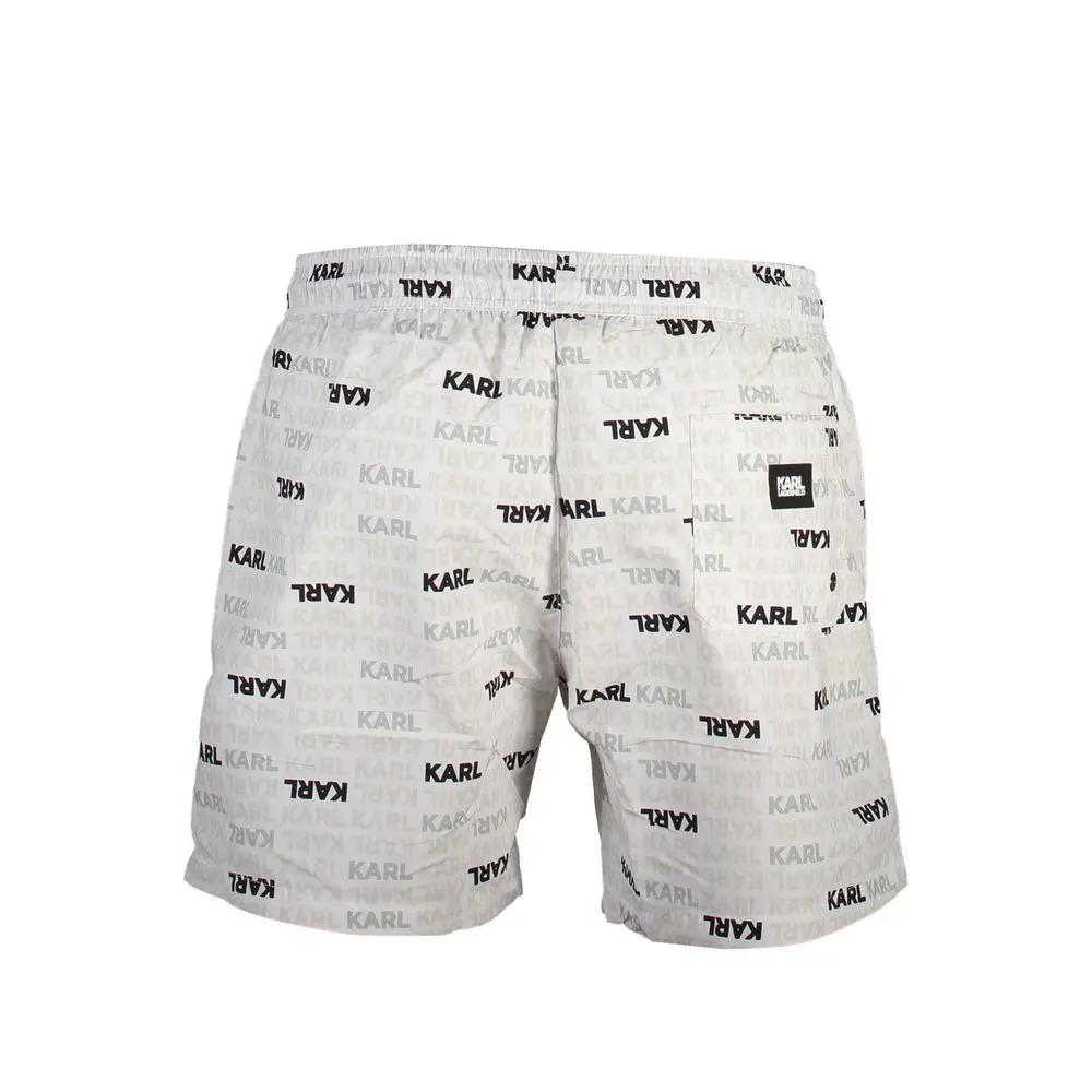 Maillot de bain homme Karl Lagerfeld blanc en polyester