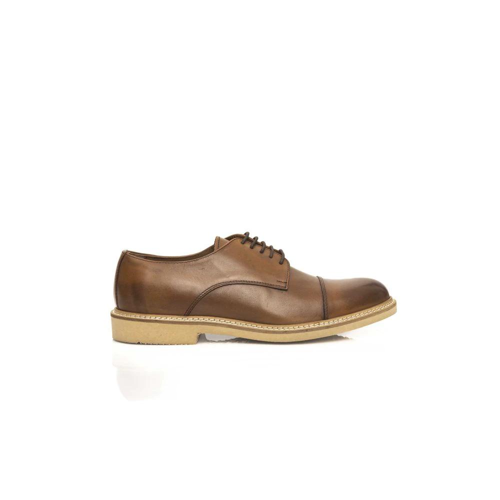 Cerruti 1881 Brown Calfskin Men Derby Shoe by Cerruti 1881