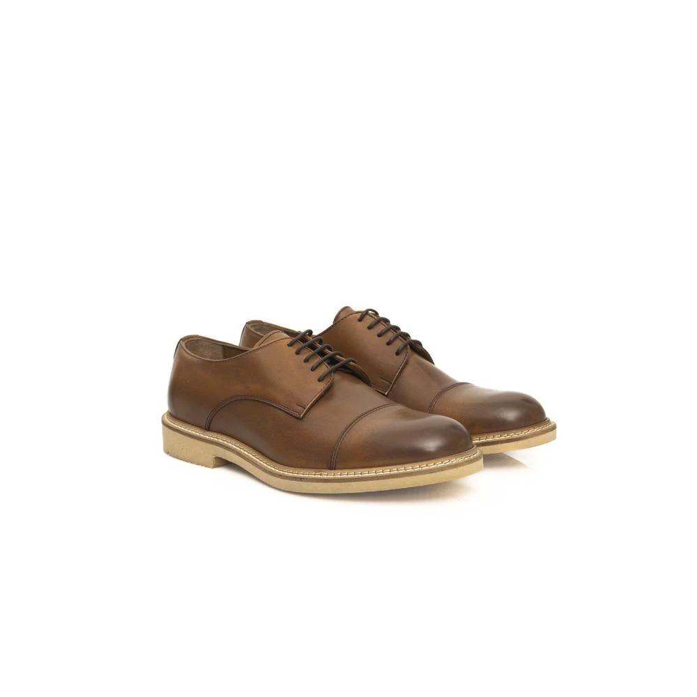 Cerruti 1881 Brown Calfskin Men Derby Shoe by Cerruti 1881