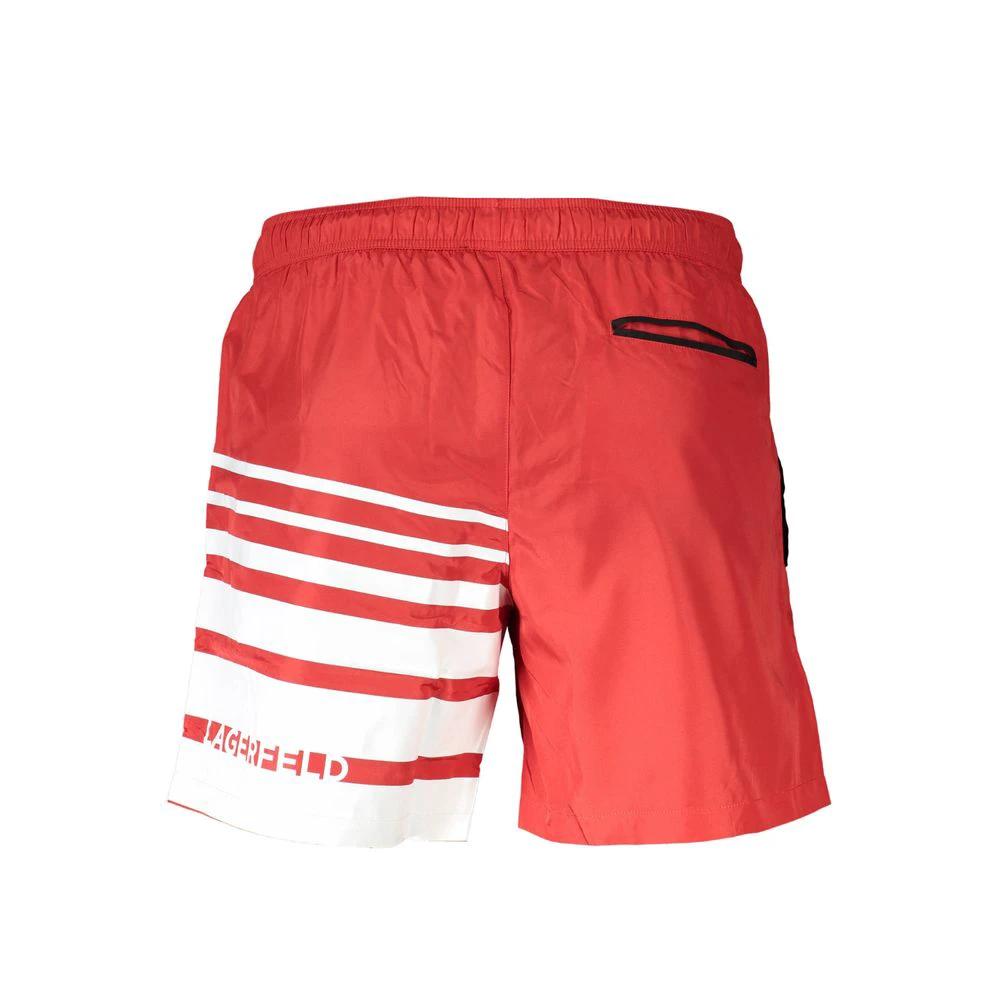 Karl Lagerfeld Boxer de bain Rosso Poliestère pour homme