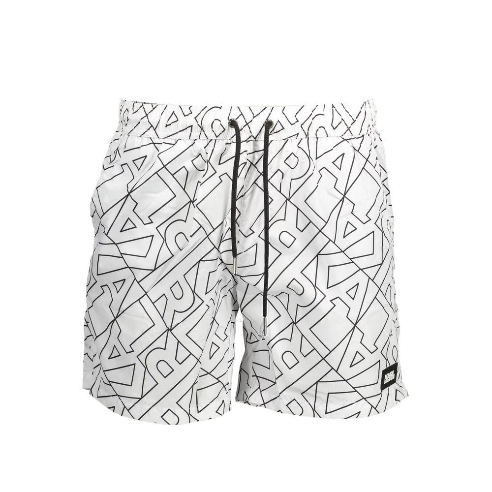 Karl Lagerfeld Bianco Polyester Men's Swim Boxer