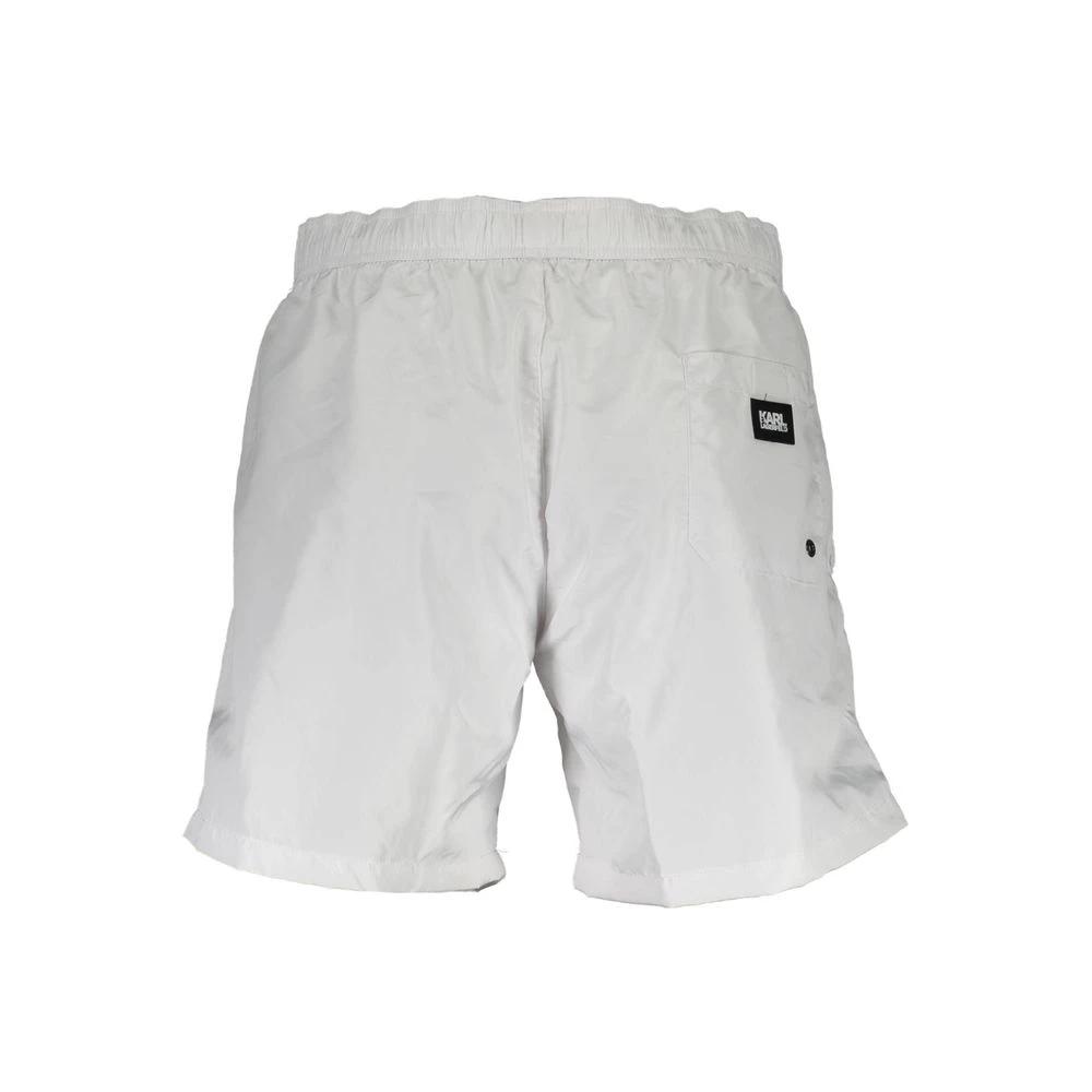 Karl Lagerfeld White Polyester Men's Swim Boxer
