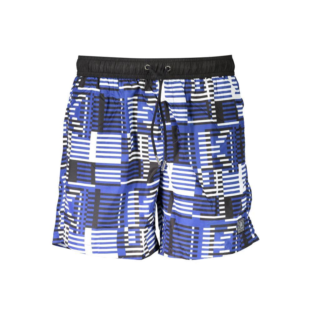 Karl Lagerfeld Blu Polyester Men Swim Boxer
