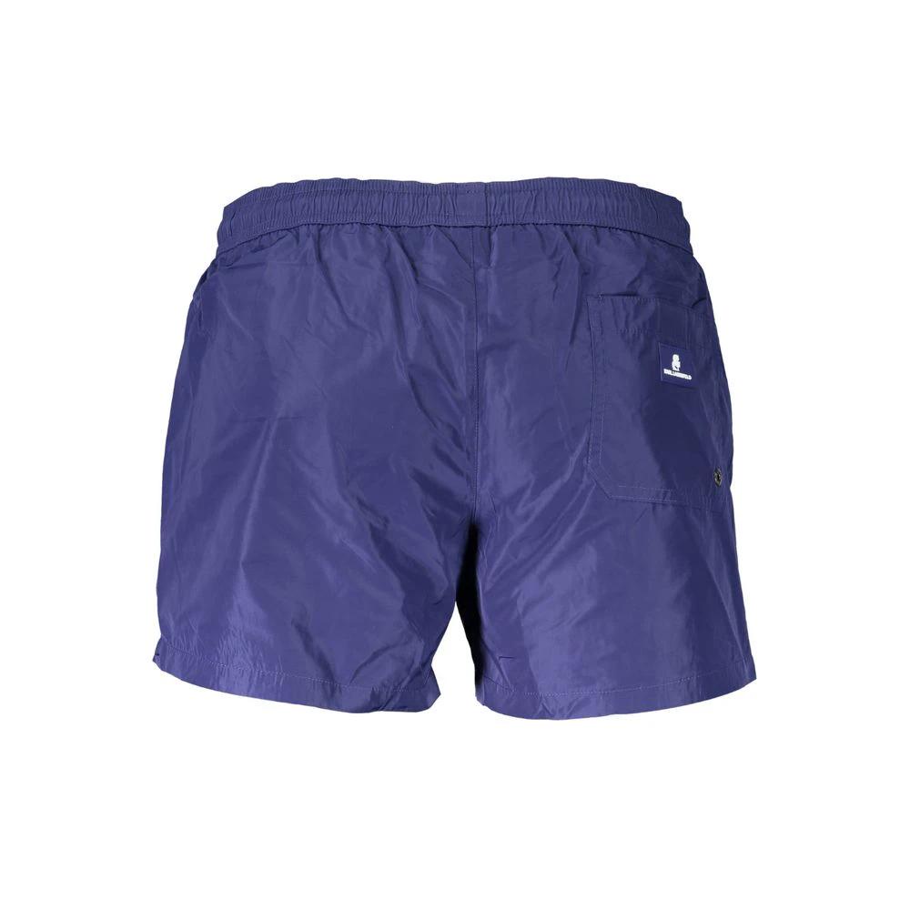 Boxer de bain homme Karl Lagerfeld bleu en polyester
