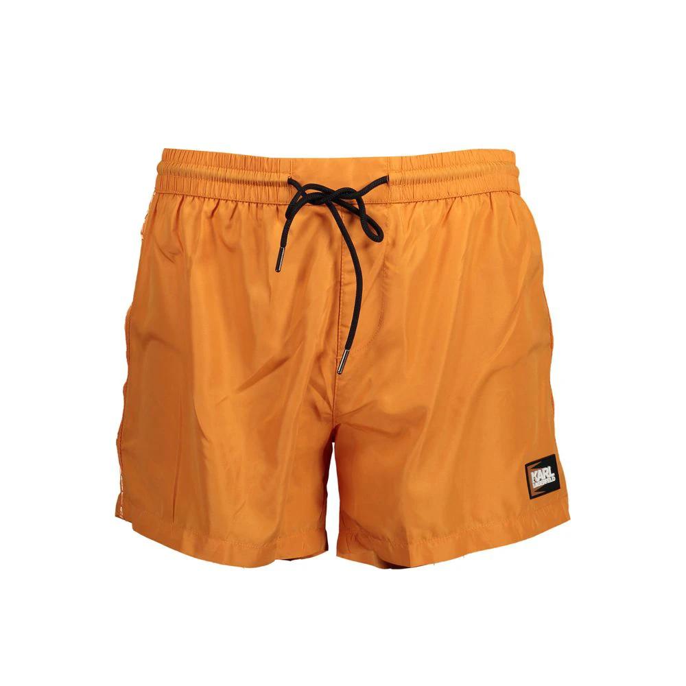 Karl Lagerfeld Arancione Polyester Men Swim Boxer