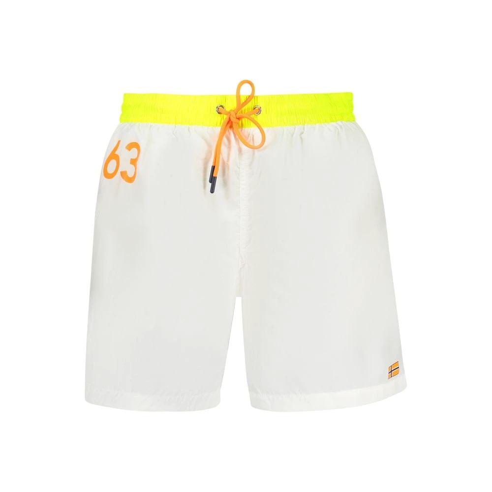 Norway 1963 Bianco Poliammide Mens Swim Boxer