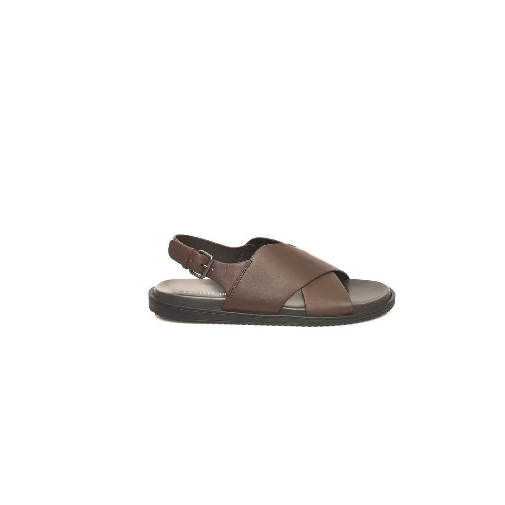 Cerruti 1881 Brown Cowhide Men Sandal by Cerruti 1881