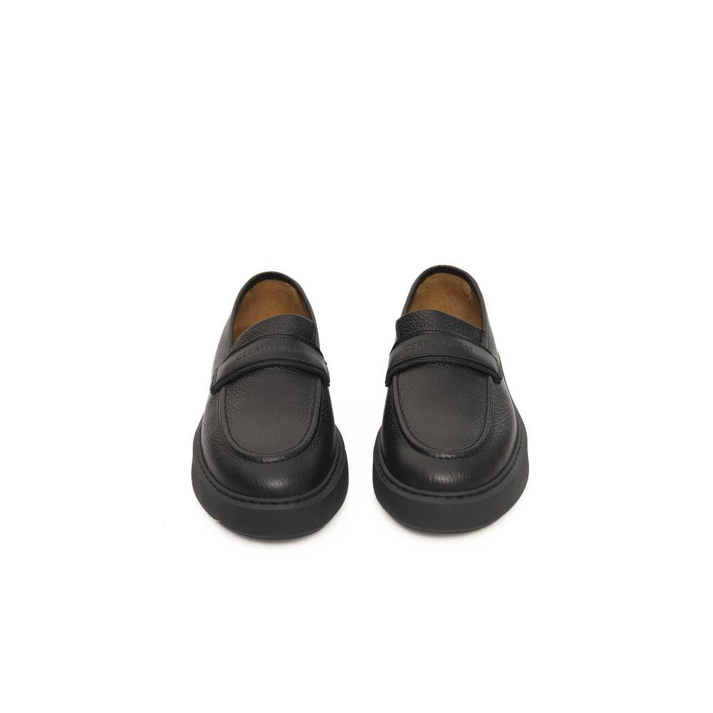 Mocassins Cerruti 1881 en cuir noir pour hommes