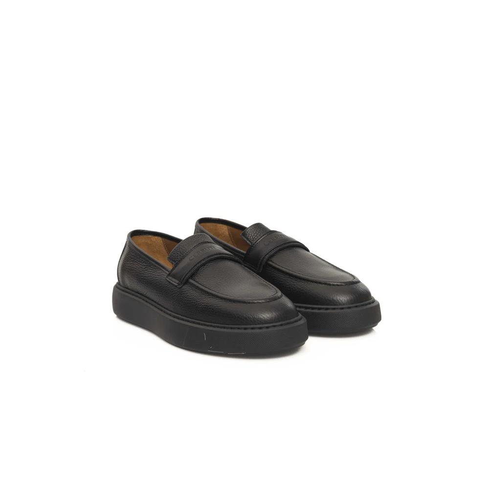 Mocassins Cerruti 1881 en cuir noir pour hommes