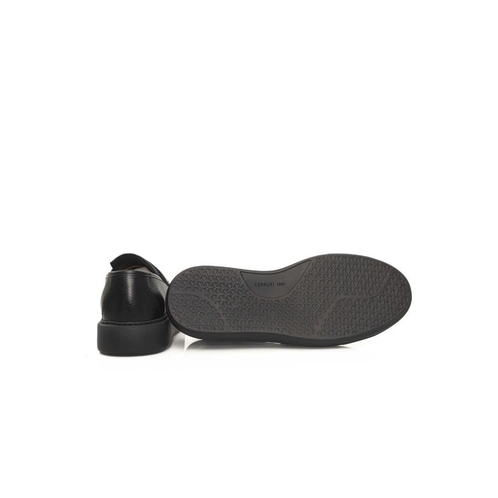 Mocassins Cerruti 1881 en cuir noir pour hommes
