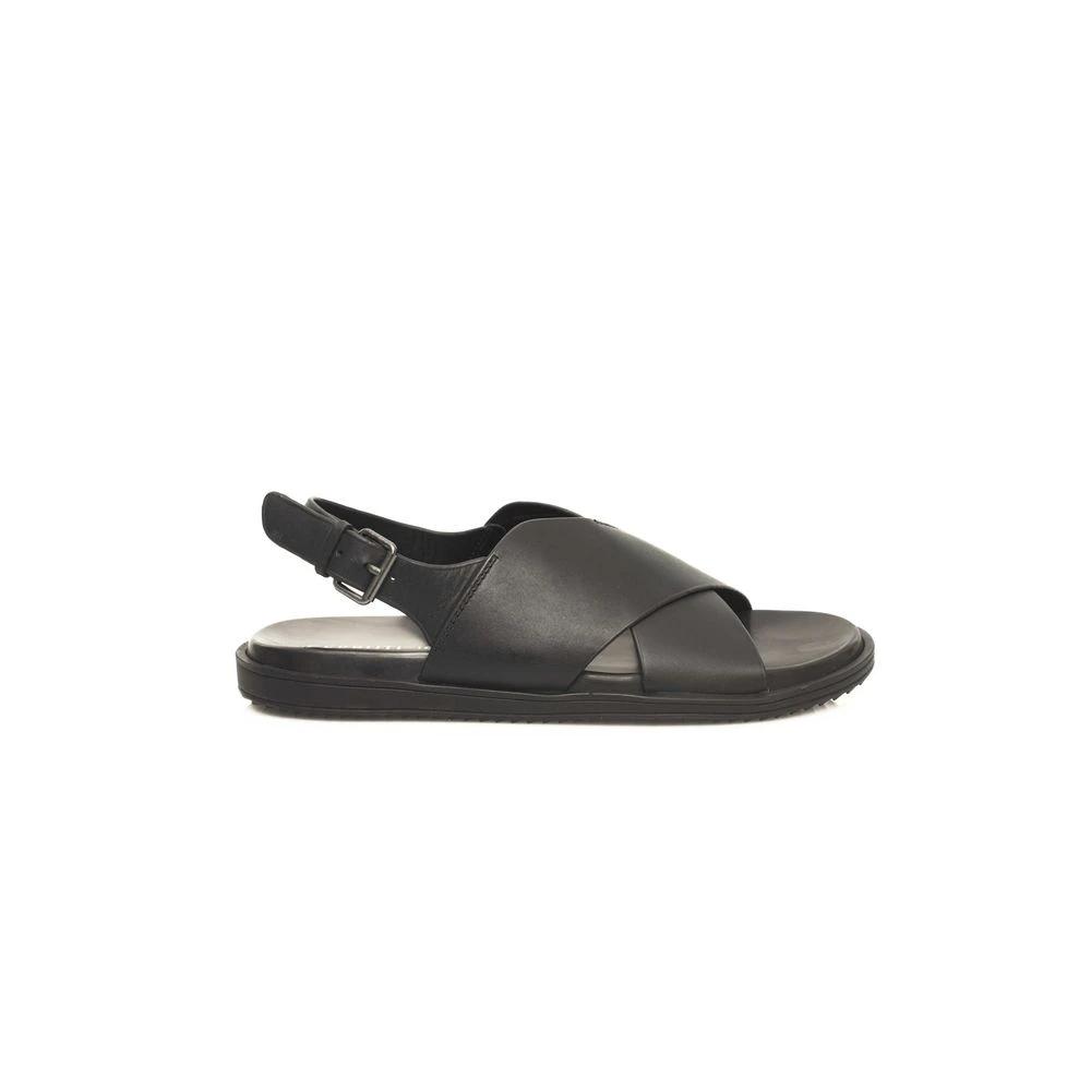 Cerruti 1881 Black Leather Men Sandal by Cerruti 1881