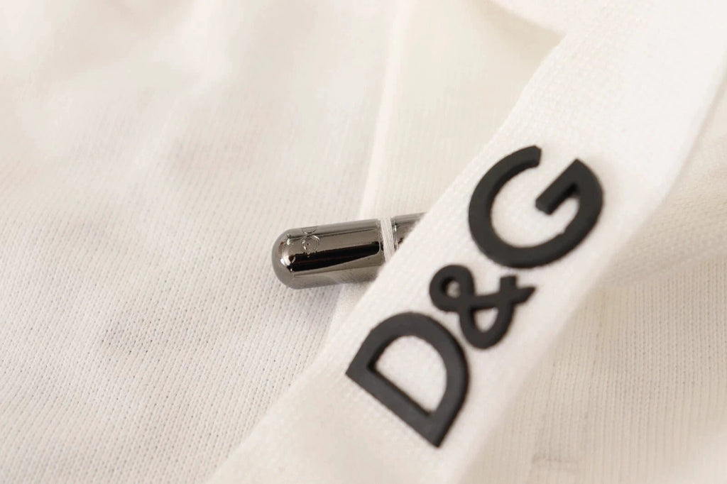 Dolce & Gabbana White Cotton Logo Patch Sweatpants Jogging Pants by Dolce & Gabbana