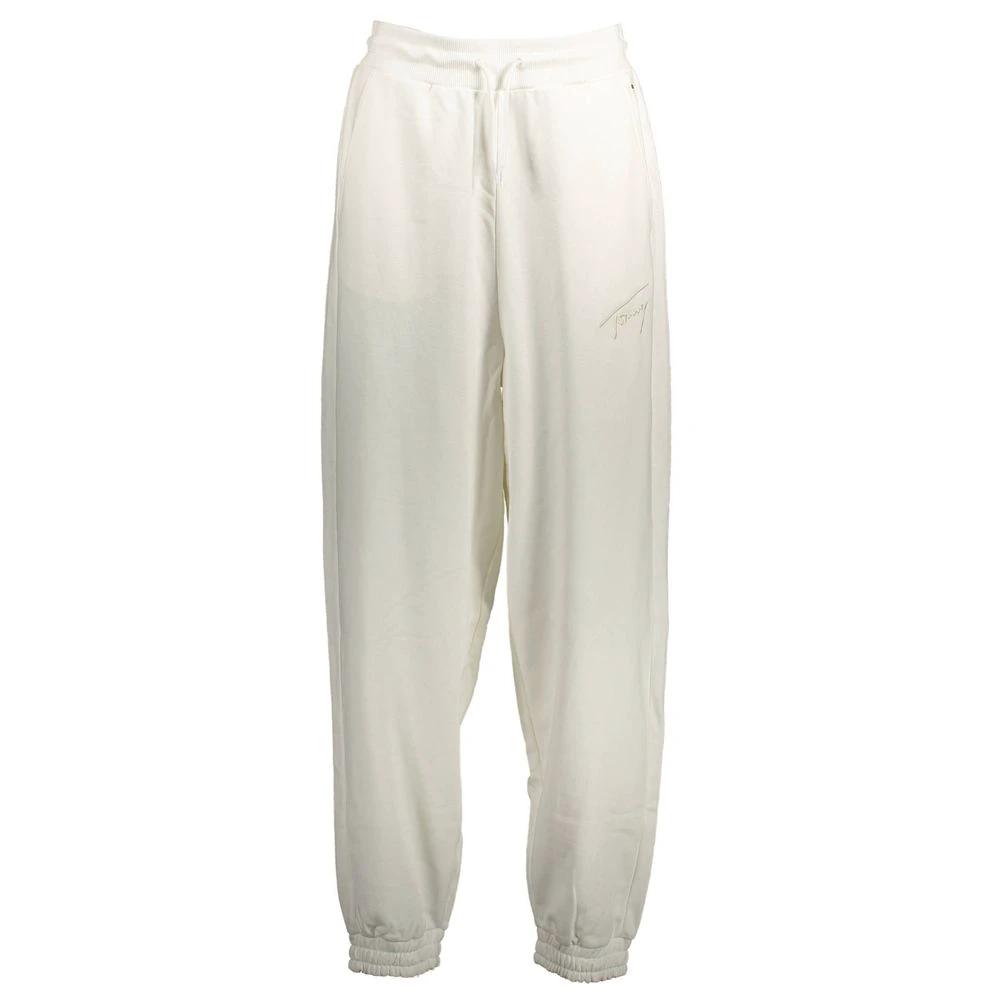 Pantalon de survêtement Tommy Hilfiger en coton blanc pour femme