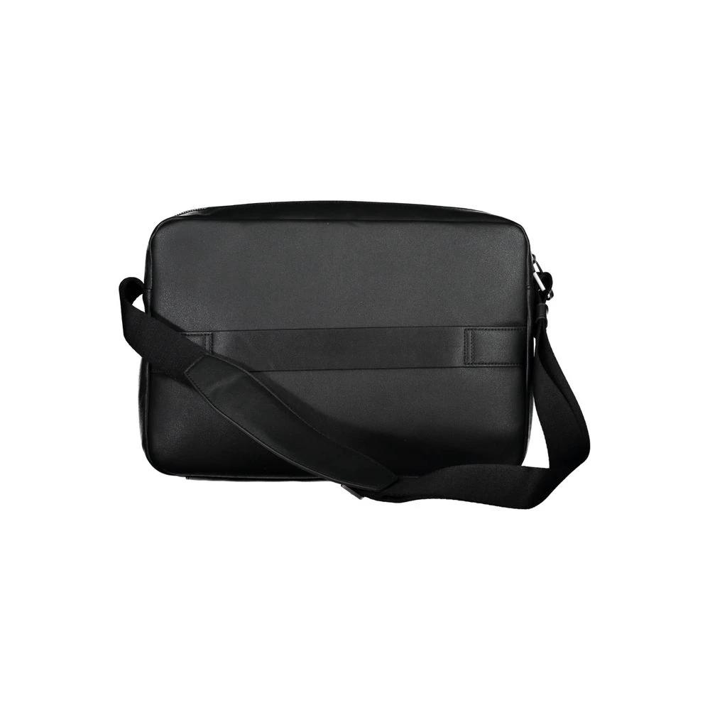 Calvin Klein Nero Recycled Polyester Men Briefcase Calvin Klein