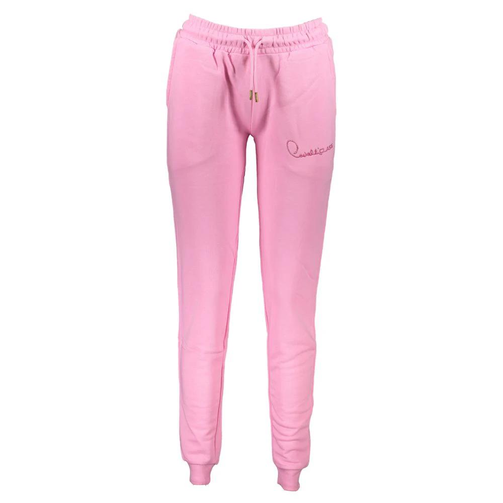 Pantalon en coton pour femme Cavalli Class Rosa