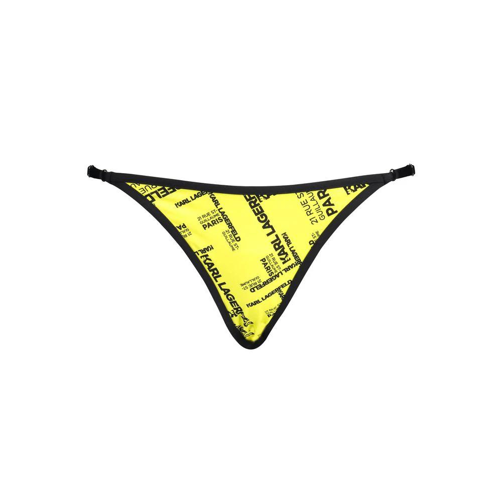 Slip de bain femme Karl Lagerfeld jaune en polyamide