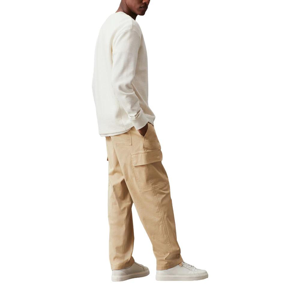 Calvin Klein Jeans Beige Recycled Cotton Cargo Pants by Calvin Klein Jeans